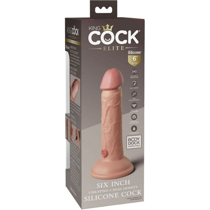 KING COCK - REALISTISK DILDO VIBRERANDE & SILIKON 15,2 CM