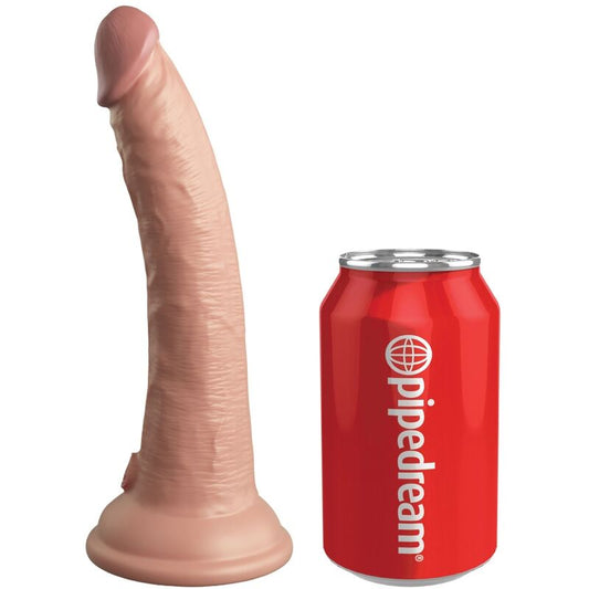 KING COCK - ELITE REALISTISK DILDOVIBRATOR &amp; SILIKONFJÄRRKONTROLL 17,8 CM