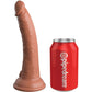 KING COCK - ELITE KOMFY JUSTERBAR SELE MED DILDO 17,8 CM