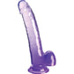 KING COCK - KLAR DILDO MED TESTIKLAR 20,3 CM LILA