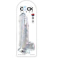 KING COCK - KLAR DILDO MED TESTIKLAR 20,3 CM TRANSPARENT