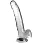 KING COCK - KLAR DILDO MED TESTIKLAR 20,3 CM TRANSPARENT