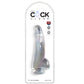 KING COCK - KLAR DILDO MED TESTIKLAR 15,2 CM TRANSPARENT
