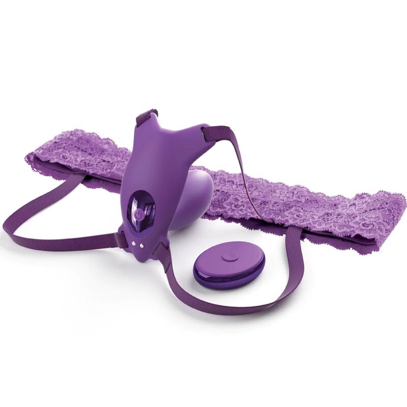 FANTASY FOR HER - BUTTERFLY HARNESS G-PUNKT MED VIBRATOR, UPPLADDNINGSBAR & FJÄRRKONTROLL VIOLETT