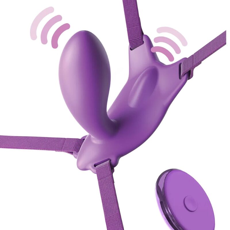 FANTASY FOR HER - BUTTERFLY HARNESS G-PUNKT MED VIBRATOR, UPPLADDNINGSBAR & FJÄRRKONTROLL VIOLETT