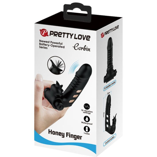 PRETTY LOVE - CORBIN SVART VIBRATORFINGERSKYDD