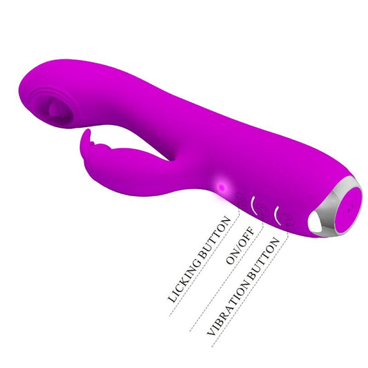 PRETTY LOVE - RACHEL RECHARGEABLE VIBRATOR WITH STIMULATING WAVES PURPLE