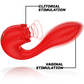 MIA - SELENA STIMULATOR VIBRERANDE + KNAPPANDE RÖD