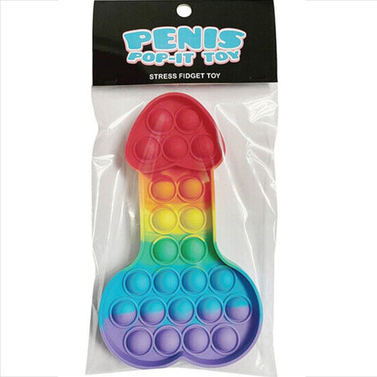 KHEPER GAMES - FLERFÄRGAD POP-IT PENIS ANTI-STRESSLEKSAK