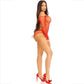 LEG AVENUE - BODY CROTHLESS WITH GLOSS RED