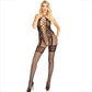 LEG AVENUE - BODYSTOCKING NECK HALTER RÖDA HJÄRTAN SVART