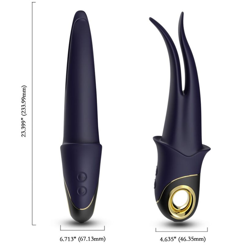 ARMONY - SHADOW VIBRATOR DUBBELHUVUD PIRRANDE BLÅ