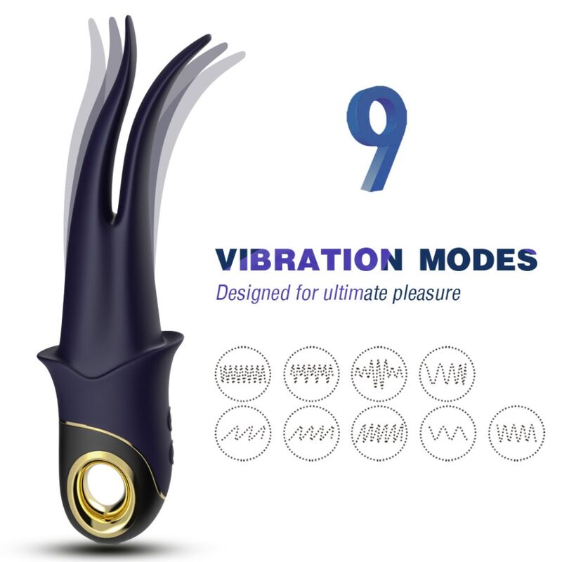 ARMONY - SHADOW VIBRATOR DUBBELHUVUD PIRRANDE BLÅ