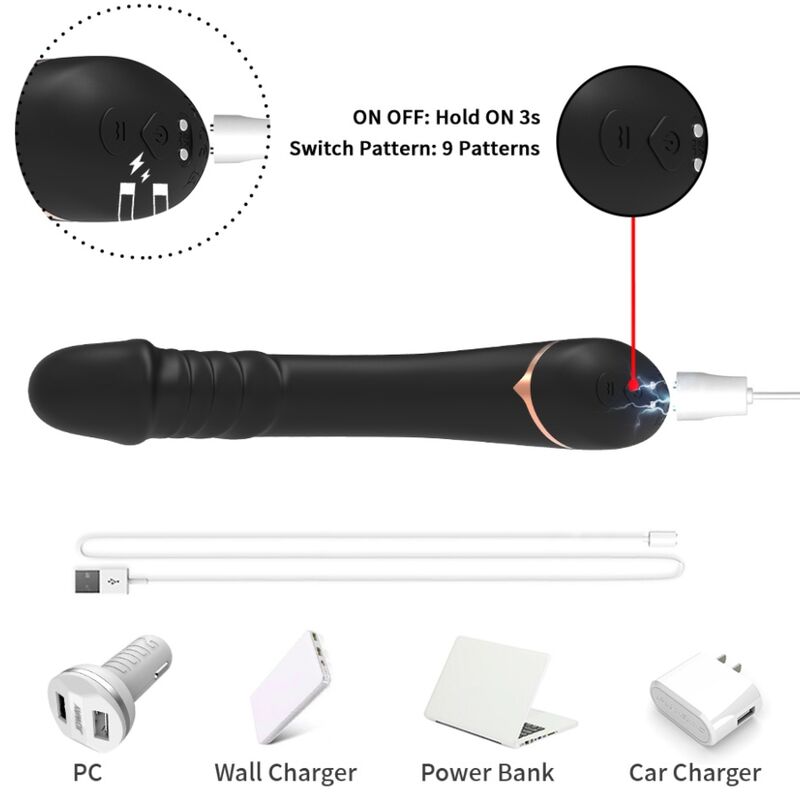ARMONY - DILDO VIBRATOR SILIKON SVART