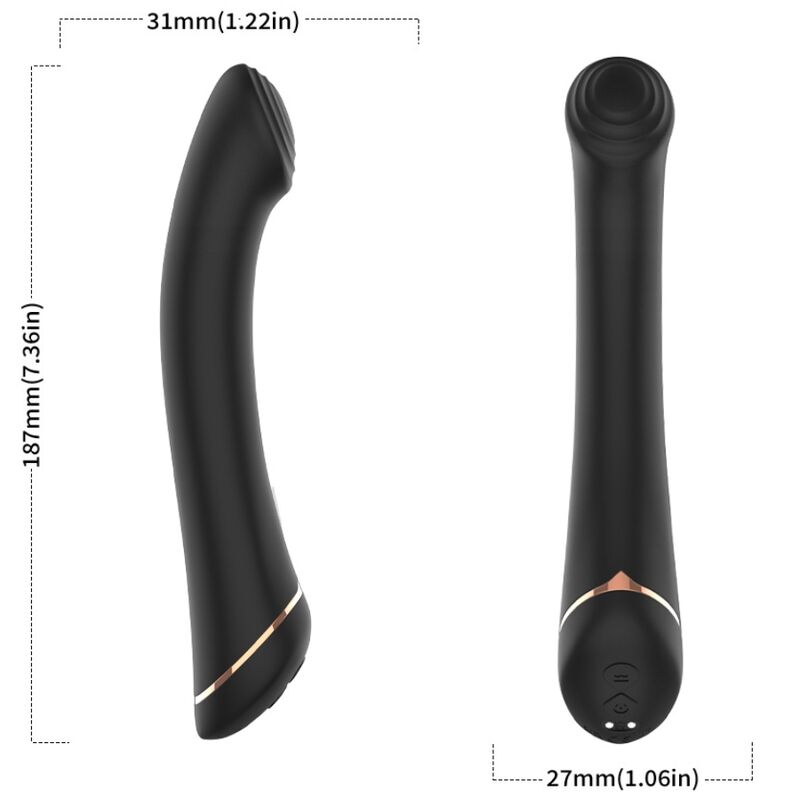 ARMONY - VIBRATORPLATTA HUVUD SILIKON SVART