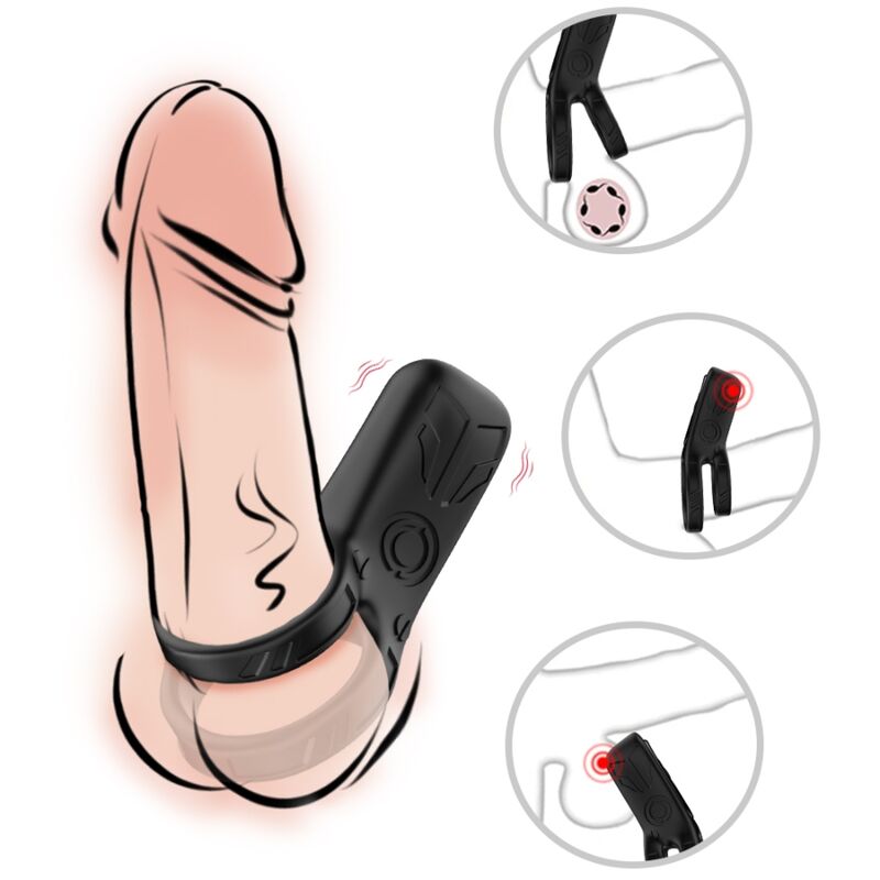 ARMONY - DUBBEL RINGVIBRATOR SVART