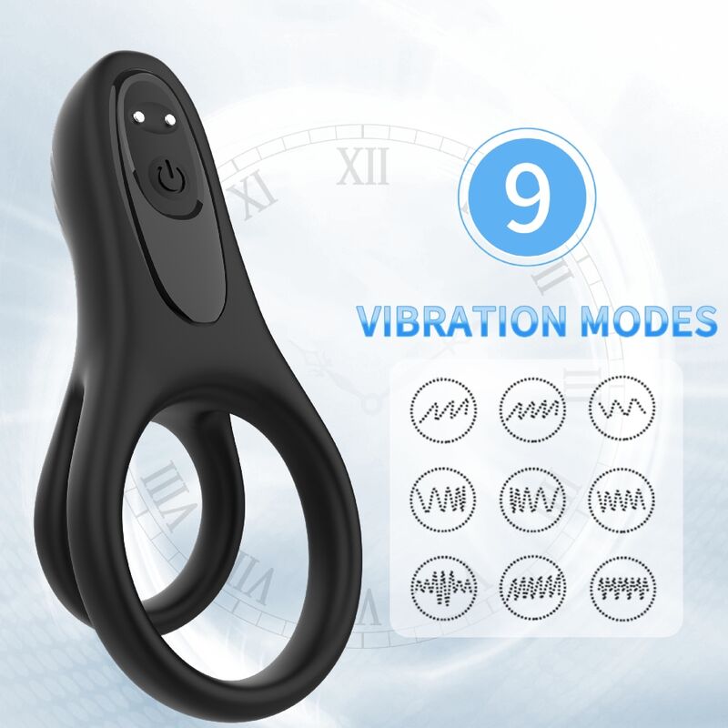 ARMONY - DUBBEL RINGVIBRATOR SVART