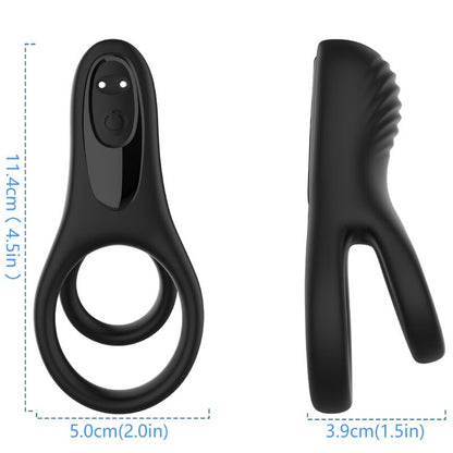 ARMONY - DUBBEL RINGVIBRATOR SVART