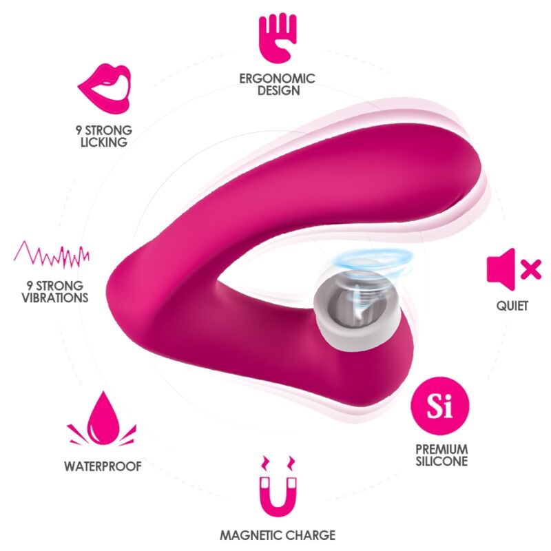 ARMONY - SECRETKISS SLICKANDE VIBRERANDE KLITORIS & BÖJD FUCHSIARÖD VIBRATOR