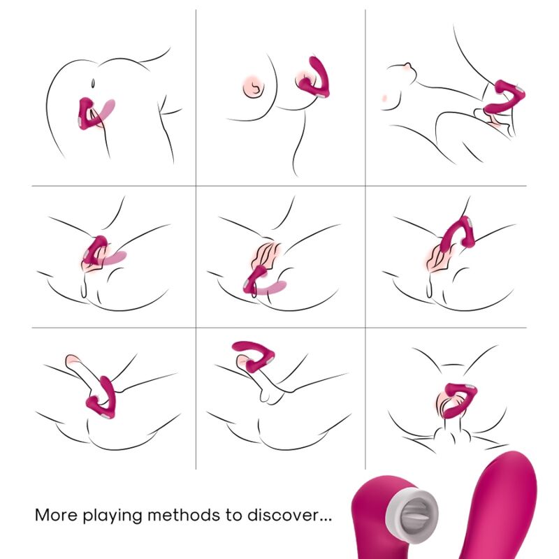 ARMONY - SECRETKISS SLICKANDE VIBRERANDE KLITORIS & BÖJD FUCHSIARÖD VIBRATOR