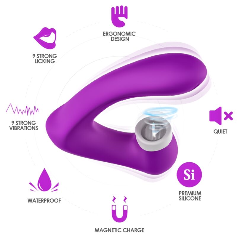 ARMONY - SECRETKISS SLICKANDE VIBRERANDE KLITORIS & BÖJD LILA VIBRATOR