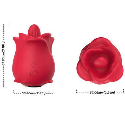 ARMONY - ROSE 10 LÄGEN SLICKANDE KLITORISVIBRATOR RÖD