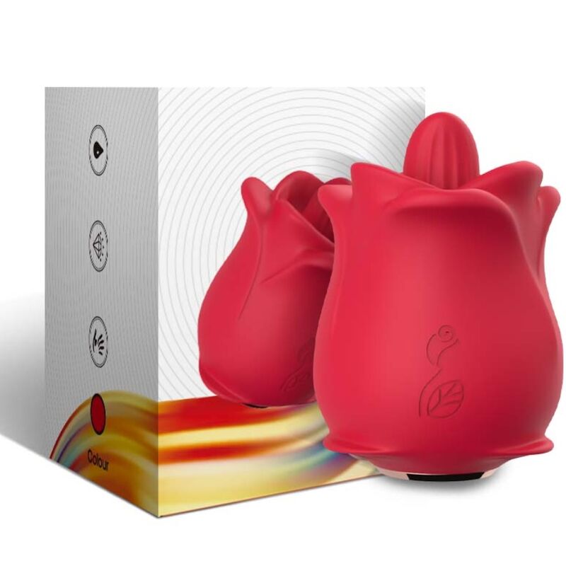 ARMONY - ROSE 10 LÄGEN SLICKANDE KLITORISVIBRATOR RÖD