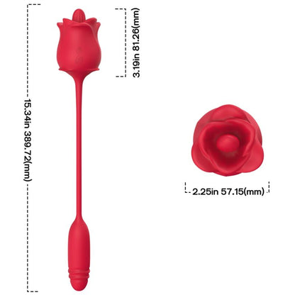 ARMONY - 3-IN-1 PINK, STIMULATOR, SUCTION AND UP&DOWN WITH RED TAIL