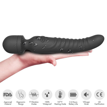 ARMONY - MASSAGEAPPARAT & VIBRATOR MED VÄRMEEFFEKT SVART