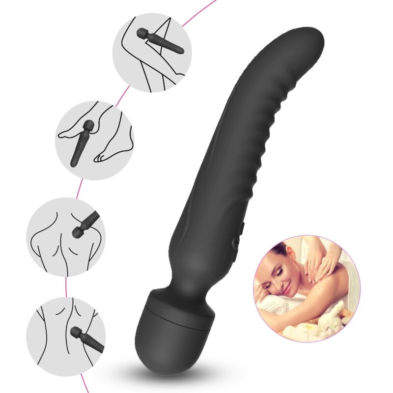 ARMONY - MASSAGEAPPARAT & VIBRATOR MED VÄRMEEFFEKT SVART
