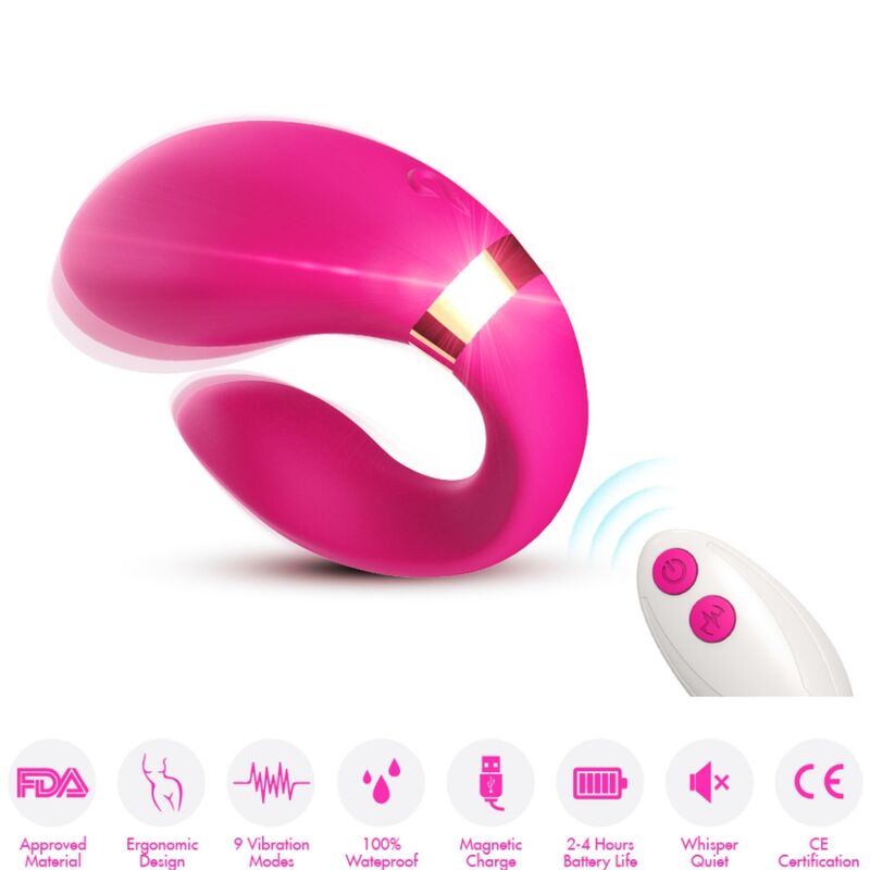 ARMONY - CRESCENT VIBRATOR FÖR PAR FJÄRRKONTROLL FUCHSIA