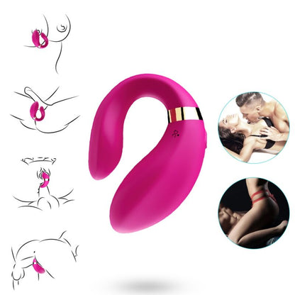 ARMONY - CRESCENT VIBRATOR FÖR PAR FJÄRRKONTROLL FUCHSIA