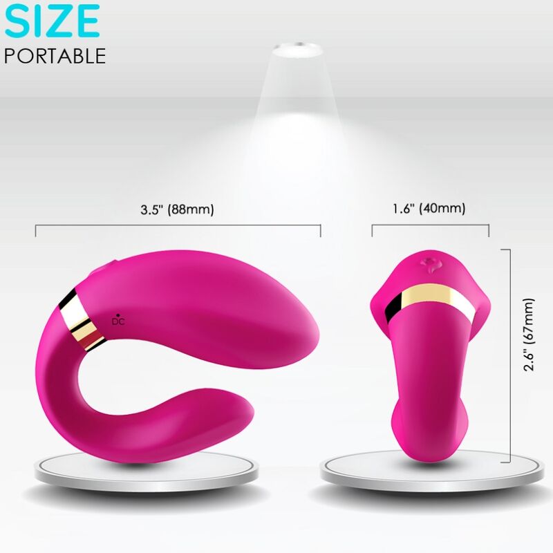 ARMONY - CRESCENT VIBRATOR FÖR PAR FJÄRRKONTROLL FUCHSIA