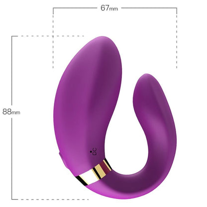 ARMONY - HALVMÅNEVIBRATOR FÖR PAR FJÄRRKONTROLL LILA
