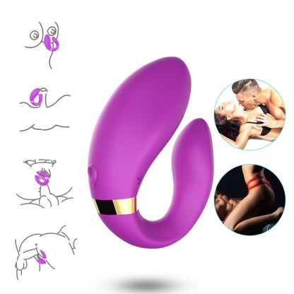 ARMONY - HALVMÅNEVIBRATOR FÖR PAR FJÄRRKONTROLL LILA