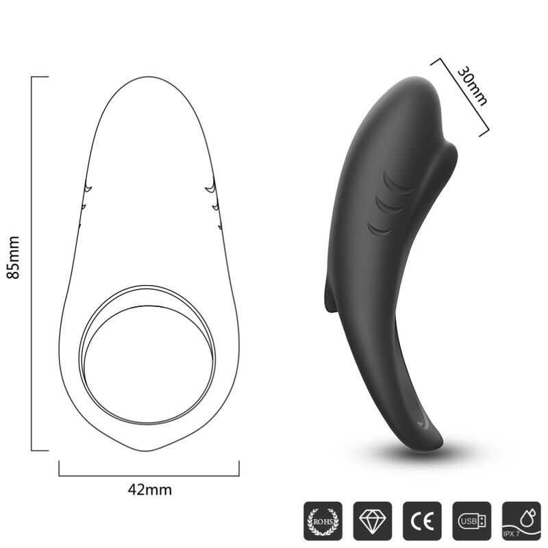 ARMONY - HAJ VIBRATORRING FÖR PAR FJÄRRKONTROLL SVART