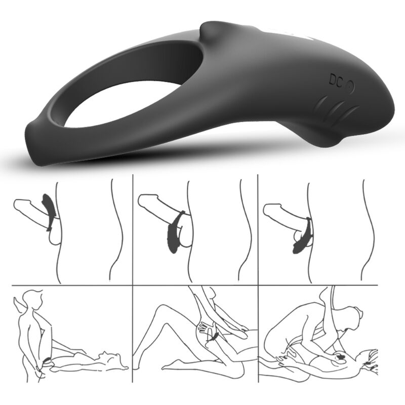 ARMONY - HAJ VIBRATORRING FÖR PAR FJÄRRKONTROLL SVART