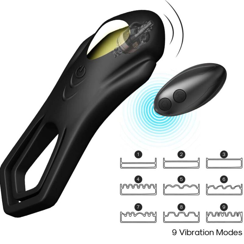 ARMONY - ROADSTER VIBRATOR DUBBELRING FJÄRRKONTROLL SVART