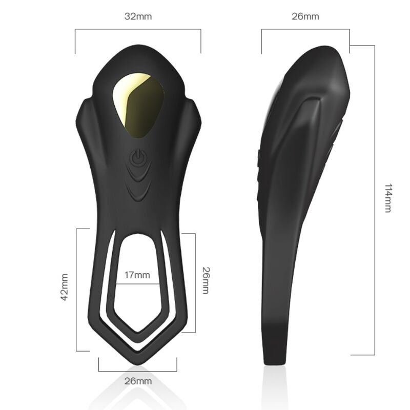 ARMONY - ROADSTER VIBRATOR DUBBELRING FJÄRRKONTROLL SVART