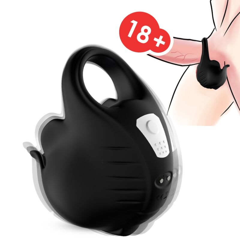 ARMONY - KOPPFORMAD VIBRATORRING MED FJÄRRKONTROLL, SVART