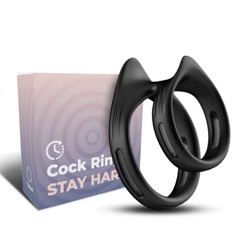 ARMONY - DUALRING DUBBEL ELASTISK RING SVART