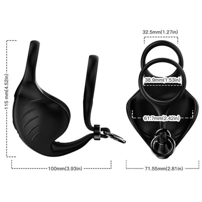 ARMONY - MANTEL SCROTUM VIBRATORRING SVART