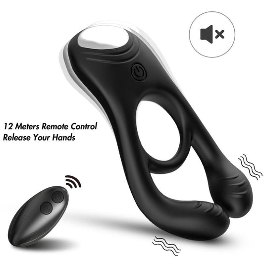 ARMONY - VEYRON DUBBEL VIBRATORRINGLEKSAK FÖR PAR FJÄRRKONTROLL SVART