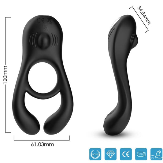 ARMONY - VEYRON DUBBEL VIBRATORRING TILL PAR SVART