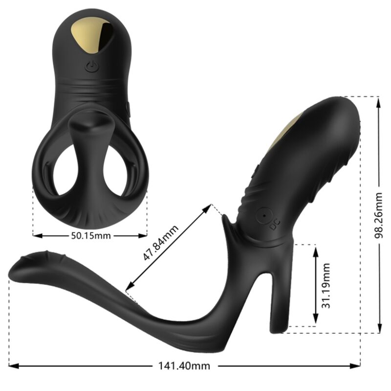 ARMONY - JOY VIBRATORRING FÖR PAR & ANALPLUGG SVART