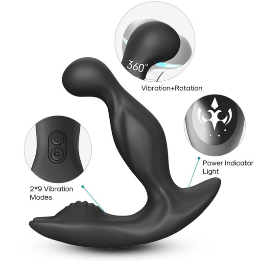 ARMONY - BAT KING VIBRATOR ANAL PROSTATAROTATOR FJÄRRKONTROLL SVART