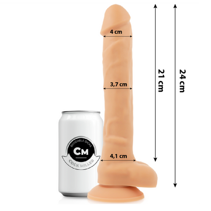COCK MILLER - SILIKONPENIS MED HÖG DENSITET, BÖJBAR, COCKSIL 24 CM