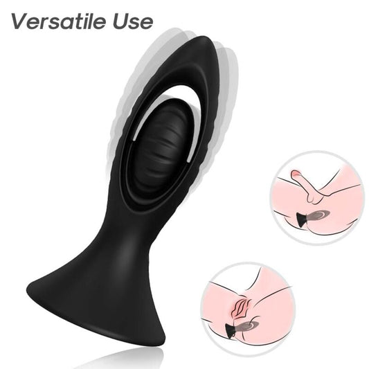 ARMONY - VIBRATOR & ANALPLUGG SILIKON SVART