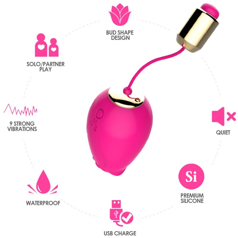 ARMONY - MANDALA ÄGGVIBRATOR G-PUNKT FJÄRRKONTROLL FUCHSIA