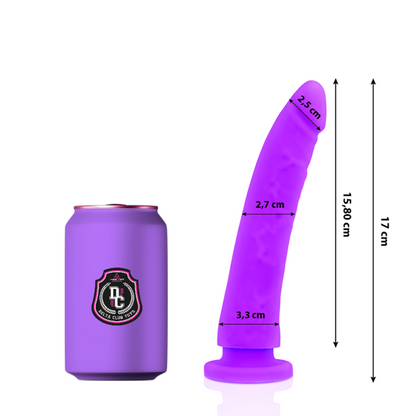 DELTA CLUB - LEKSAKER LILA DILDO MEDICINSK SILIKON 17 CM -O- 3 CM
